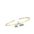 14K Gold Plated Round Cubic Zirconia Cuff Bracelet
