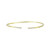 14K Gold Plated Round Cubic Zirconia Cuff Bracelet