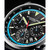 Men's Chrono Blue Genuine Leather Strap Watch 44mm