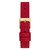 Women's Gold-Tone Glitz Red Silicone Watch 25mm