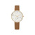 Women's Brown Leather Strap Watch 34mm