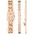 Women's Rose Gold-Tone Titanium Alloy Chain Link Bracelet Watch, 20.4 x 31mm Gift Set