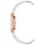 Women's Silver-Tone and Rose Gold-Tone Alloy Bangle with Silver Glitter Watch, 38mm