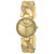Unisex Interwoven Crystal Gold-Tone Alloy Bangle Watch 26mm