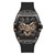 Men's Multifunction Black Silicone Watch 43mm