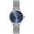 Women's Ultra Slim Floral Silver-Tone Stainless Steel Watch 28mm