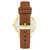 Women's Watch in Brown Vegan Leather with Gold-Tone Lugs, 36mm