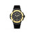 Men's Lucardo Collection Black Silicone Strap Watch 44mm
