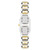 Women's Three-Hand Quartz Square Gold-Tone and Silver-Tone Alloy Bracelet Watch, 21mm
