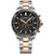 Men's Swiss Chronograph Tango Two Tone Stainless Steel Bracelet Watch 43mm