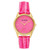 Women's Hot Pink Grain Pattern Leather Strap Watch, 36mm