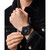 Men's The $kull Black Guilloché Silicone Strap Watch 44mm