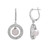 Cultured Freshwater Pearl (7mm) & Diamond (1/10ct. tw.) Halo Earrings in Sterling Silver