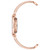 Women's Rose Gold-Tone Alloy Bangle with Silver Glitter Watch, 38mm