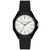 Men's Three-Hand Quartz Black Silicone Watch 40mm