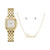 Women's Gold-Tone Metal Alloy Bracelet Watch 26mm Gift Set