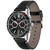 Allure Men's Chronograph Black Leather Strap Watch 44mm