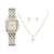 Women's Two-Tone Metal Alloy Bracelet Watch 26mm Gift Set