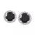 Cultured Freshwater Pearl & Diamond Accent Stud Earrings in Sterling Silver (Also in Onyx, Labradorite &Turquoise)