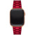 Women's Red Coated Stainless Steel Band for Apple Watch, Compatible with 38, 40, 41mm