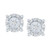 Diamond Halo Stud Earrings (1/10 ct. t.w.) in Sterling Silver