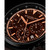 Men's Chrono Dark Brown Genuine Leather Strap Watch 44mm