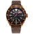 Men’s Swiss Automatic Seastrong Diver 300 Brown Leather Strap Watch 44mm
