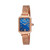 Women's Lapis Dial Rose Gold-tone Mesh Alloy Band Watch 22mm