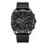 Men's Chronograph Dress Sport Black Genuine Leather Watch 43mm
