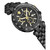 Men's Swiss Chronograph Bold Black Ion Plated Bracelet Watch 46mm