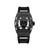 Men's Matte Black Plastic Strap Watch 42mm