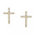 Diamond Cross Earrings (1/8 ct. t.w.) in 14k White  or Yellow Gold, Created for Macy's