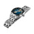 Men's Automatic Jazzmaster Open Heart Smoked Blue Stainless Steel Bracelet Watch 40mm