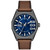 Men's Scraper Quartz Three Hand Brown Leather Watch 44mm