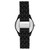 Women's Matte Black Rubberized Link Band Watch, 36mm