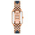 Women's Three Hand Quartz Rose Gold-tone Alloy and Navy Ceramic Link Bracelet Watch, 32mm