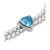 Blue Topaz (2-1/4 ct. t.w.) & Diamond (1/20 ct. t.w.) Double Strand Stretch Bracelet in Sterling Silver, Created for Macy's
