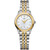 Women's Swiss Beleganza Diamond (1/20 ct. t.w.) Two-Tone Stainless Steel Bracelet Watch 28mm
