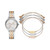 Women's Tri-Tone Metal Alloy Bracelet Watch 36mm Gift Set