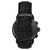 Men's Chrono Black Alligator Embossed Genuine Leather Strap Watch 47mm