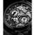 Men's Chrono Black Alligator Embossed Genuine Leather Strap Watch 47mm