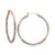 Two-Tone Textured Hoop Earrings in Sterling Silver and 14k Gold-Plate