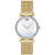 Women's Swiss Museum Classic Diamond (1/4 ct. t.w.) Gold-Tone PVD Stainless Steel Mesh Bracelet Watch 28mm