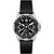 Men's Quartz Analog Premium Dress Leather Black Watch 44mm