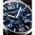 Men's Chrono Dark Blue Canvas with Light Blue Contrast Stitching Strap Watch 42mm