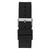 Men's Quartz Silver-Tone Black Silicone Strap Watch 42mm