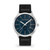Men's Hempstead 3 Hands Black Leather Strap Watch 40mm