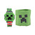 Kids Unisex Minecraft Creeper Green and Black Silicone Watch 36mm Set