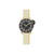 Women's Genuine Diamond Black Dial and Gold-Tone Expansion Metal Bracelet Analog Watch 34mm