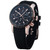Men's Admiral Chronograph Black Silicone Performance Timepiece Watch 45mm